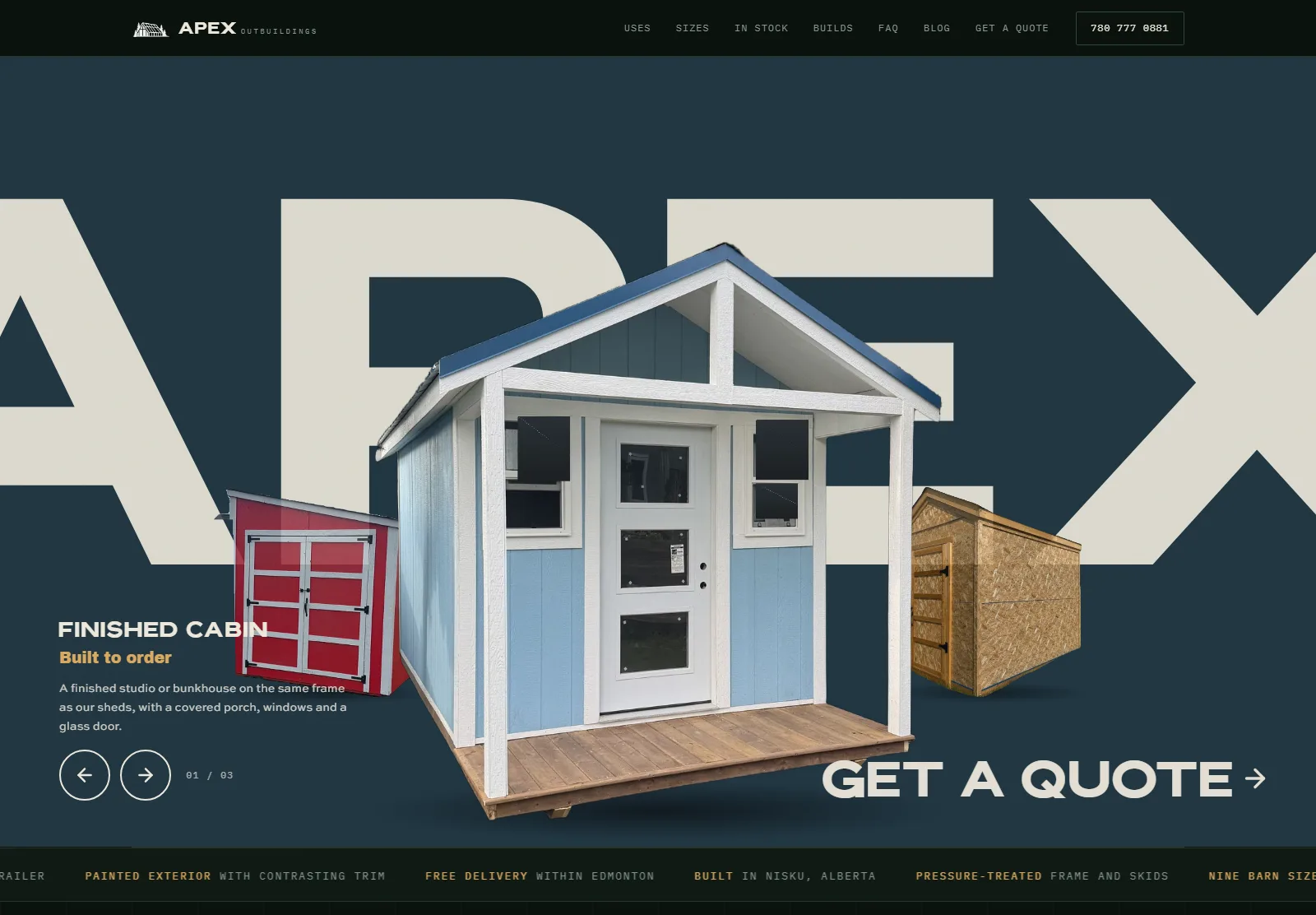 Apex Outbuildings website