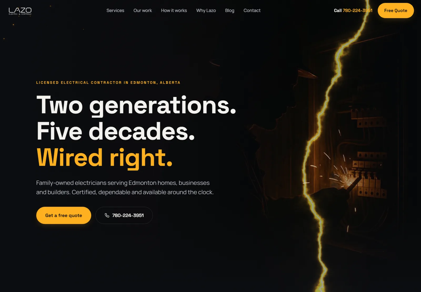 Lazo Electric & Controls website