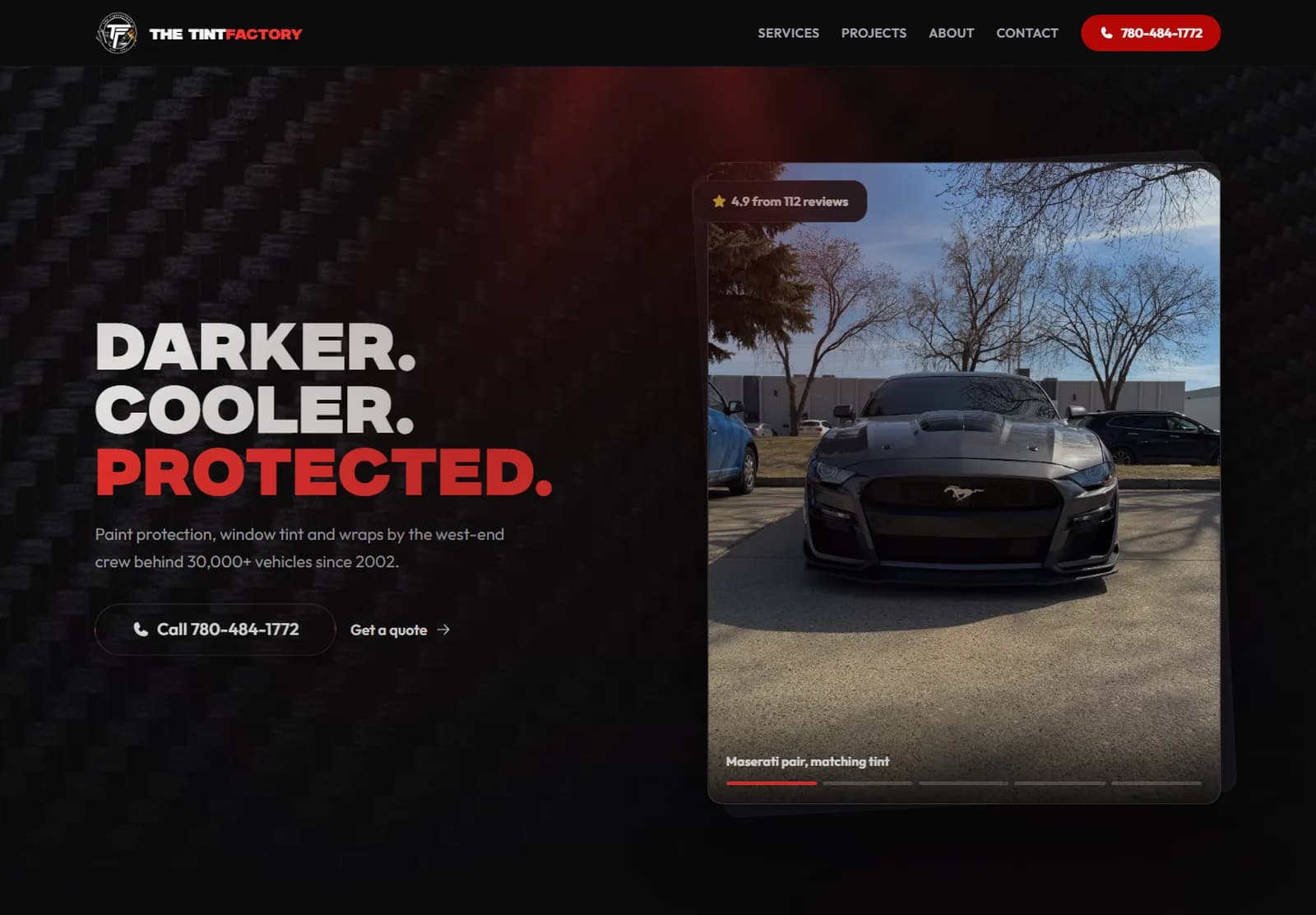 The Tint Factory website